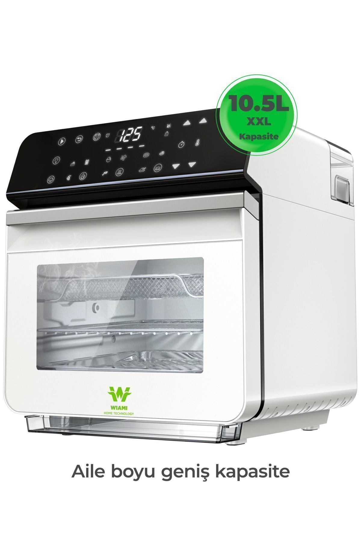 Airfryer 10.5 L Buharlı Hava Fritözü - BEYAZ görsel 3