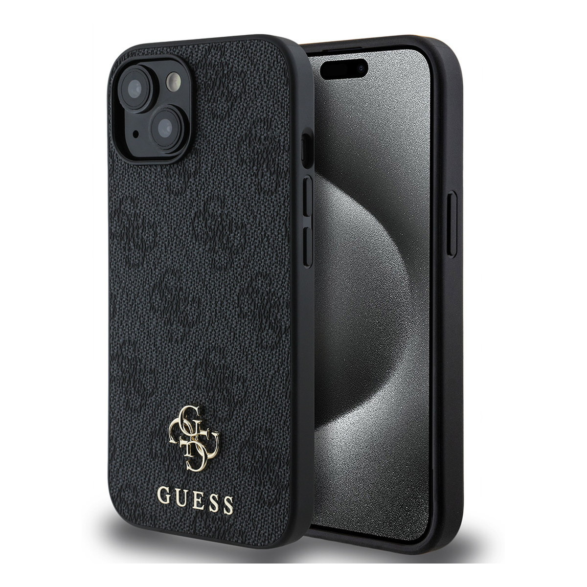 Apple iPhone 15 Kılıf Guess Orjinal Lisanslı M-safe Şarj Özellikli Small 4G Classic Kapak