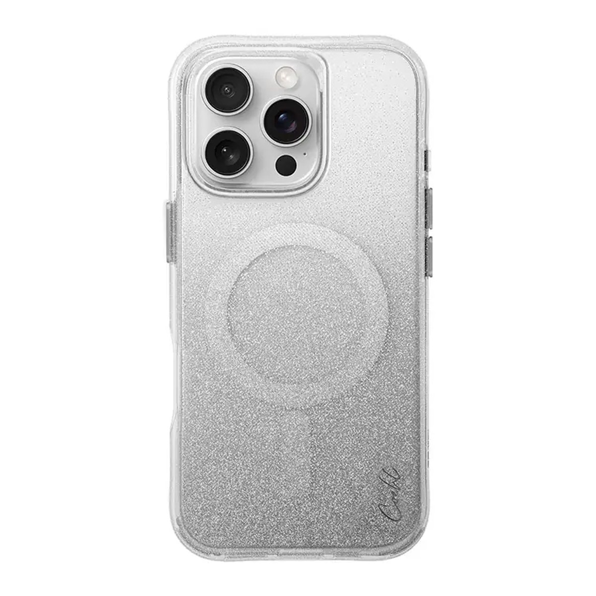 Apple iPhone 16 Pro Max Kılıf M-safe Şarj Özellikli Simli Arka Yüzey Askı Aparatlı Coehl Lumino Kapak