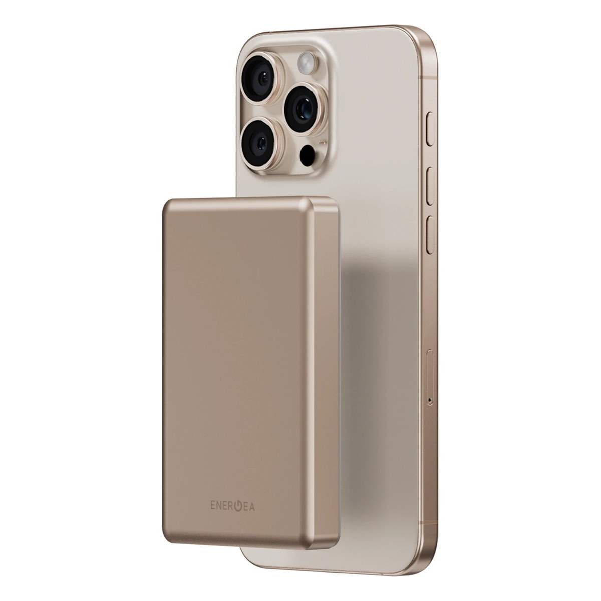 Energea AluPac 10K 10.000 mAh 20W Type-C ve 15W Kablosuz Şarj Çıkışlı PD Hızlı Şarj Magsafe Powerbank - Gold