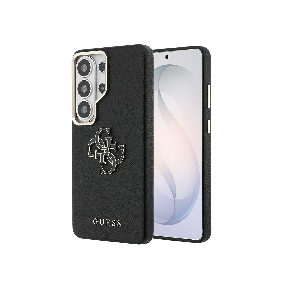 Galaxy S26 Ultra Kılıf Guess Orjinal Lisanslı Grained Yazı ve 4G Büyük Metal Logolu Kapak