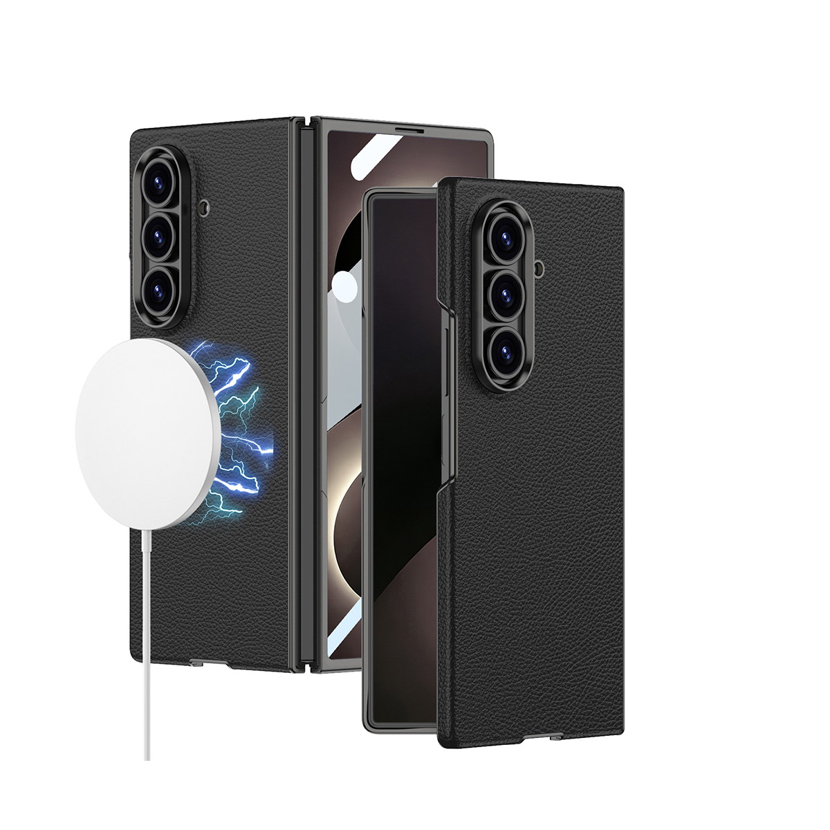 Galaxy Z Fold 8 Ultra Kılıf M-safe Şarj Özellikli Zore Kıpta KPT-12 Sert PC Kapak