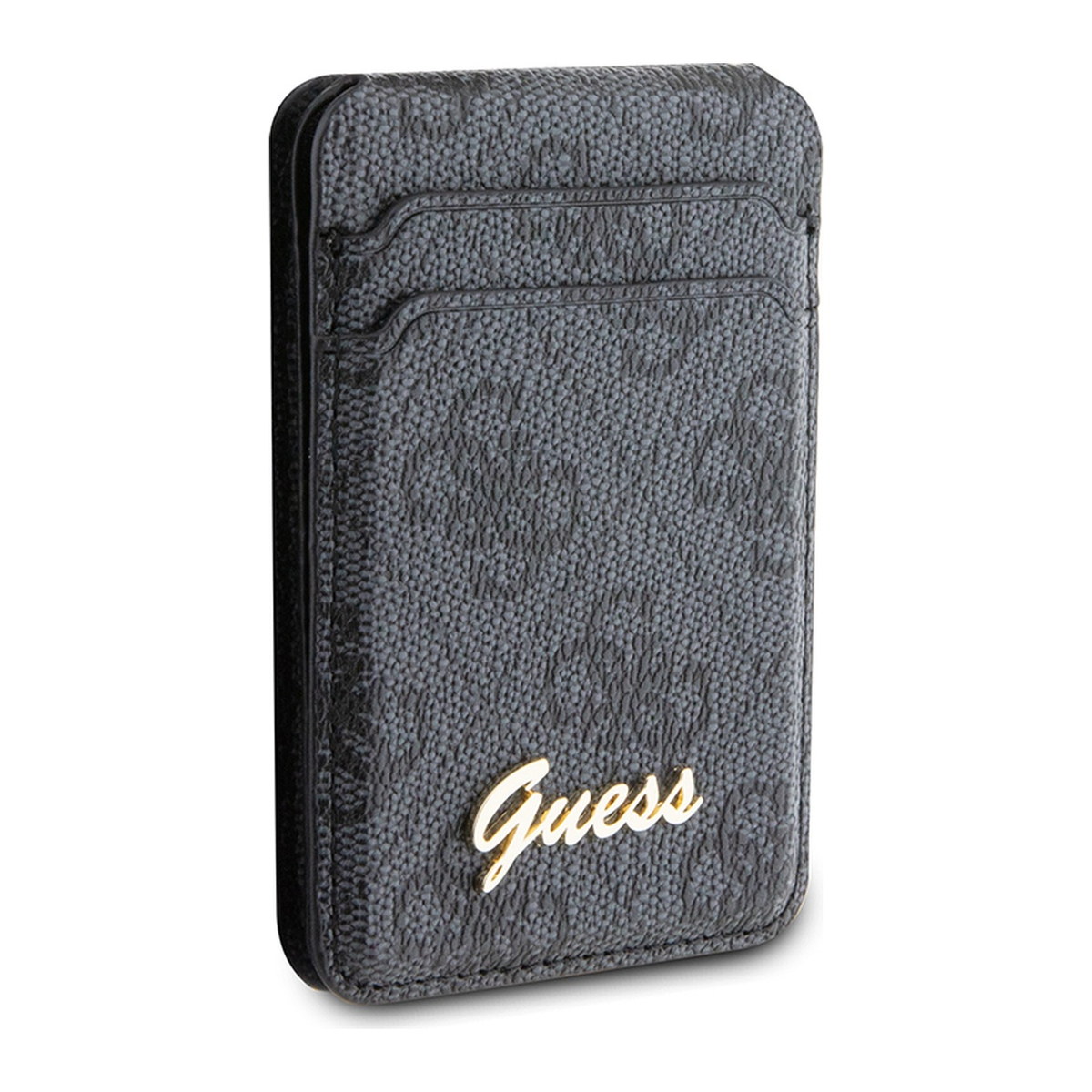 Guess Orjinal Lisanslı 4G Desenli Metal Script Logolu Magnetik Kartlık