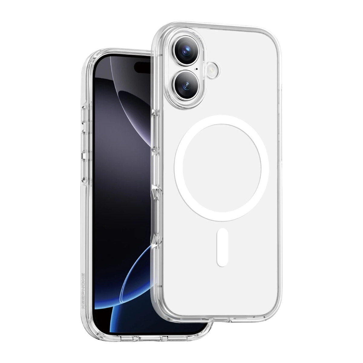 Keephone Apple iPhone 17 Promax Non Yellow Şeffaf Magsafe Kılıf - Şeffaf