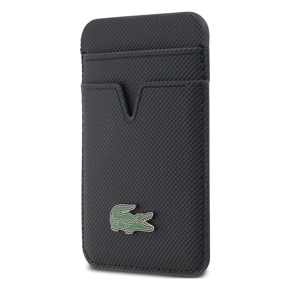 Lacoste Orjinal Lisanslı 2 Hazneli PU Pike Desenli İkonik Timsah Dokuma Logolu Magnetik Kartlık