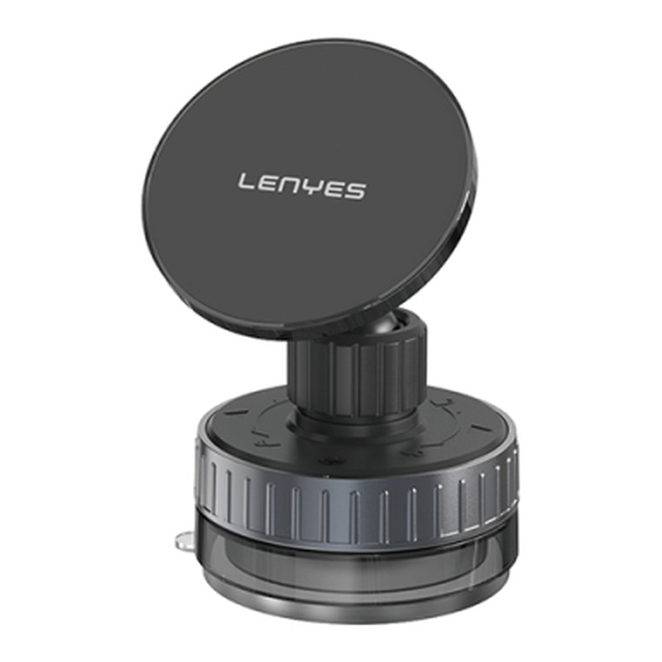Lenyes CR192 Magnetic Phone Holder With Vacuum Sucker Black