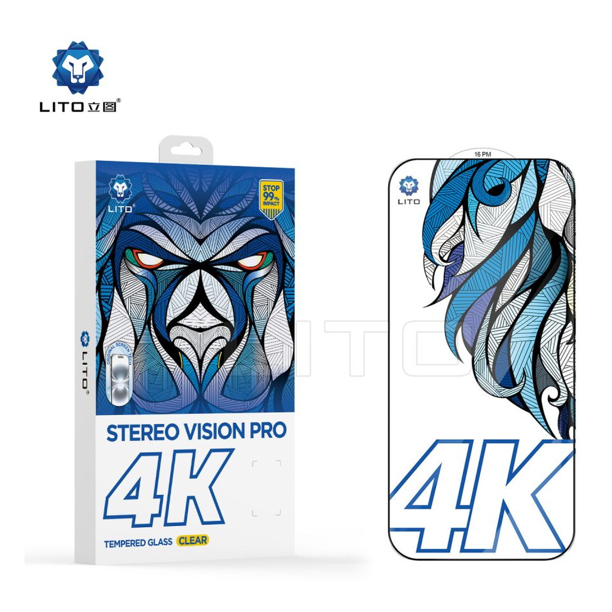 Lito D+ MAX 4K Clear iPhone 16 Pro Ekran Koruyucu