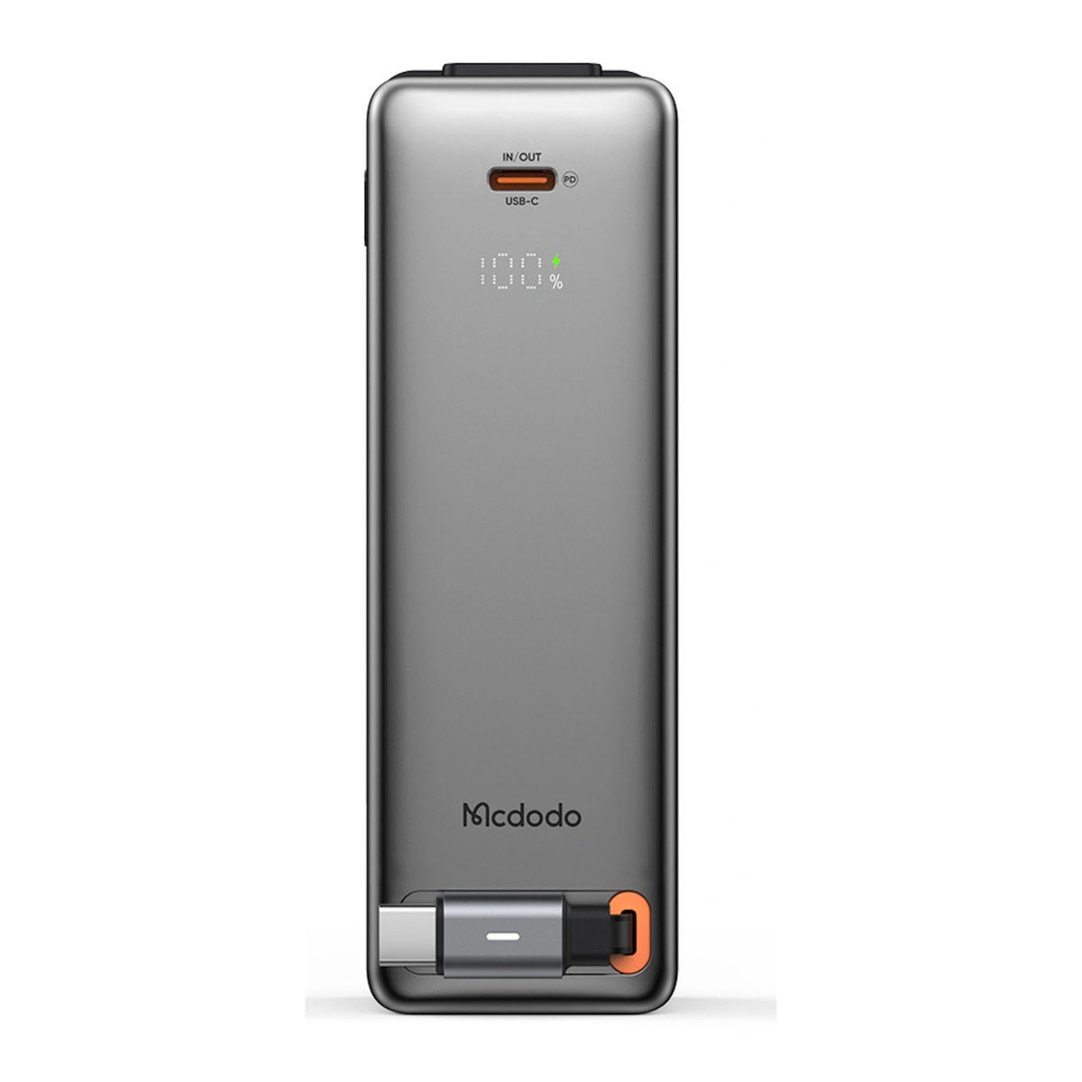 Mcdodo MC-3181 3 In 1 10000mAh 30W LED Ekranlı Powerbank Ve Sarj Aleti (Dahili Geri Çekilebilir Kablo + UK/US/EU Priz Uçları)