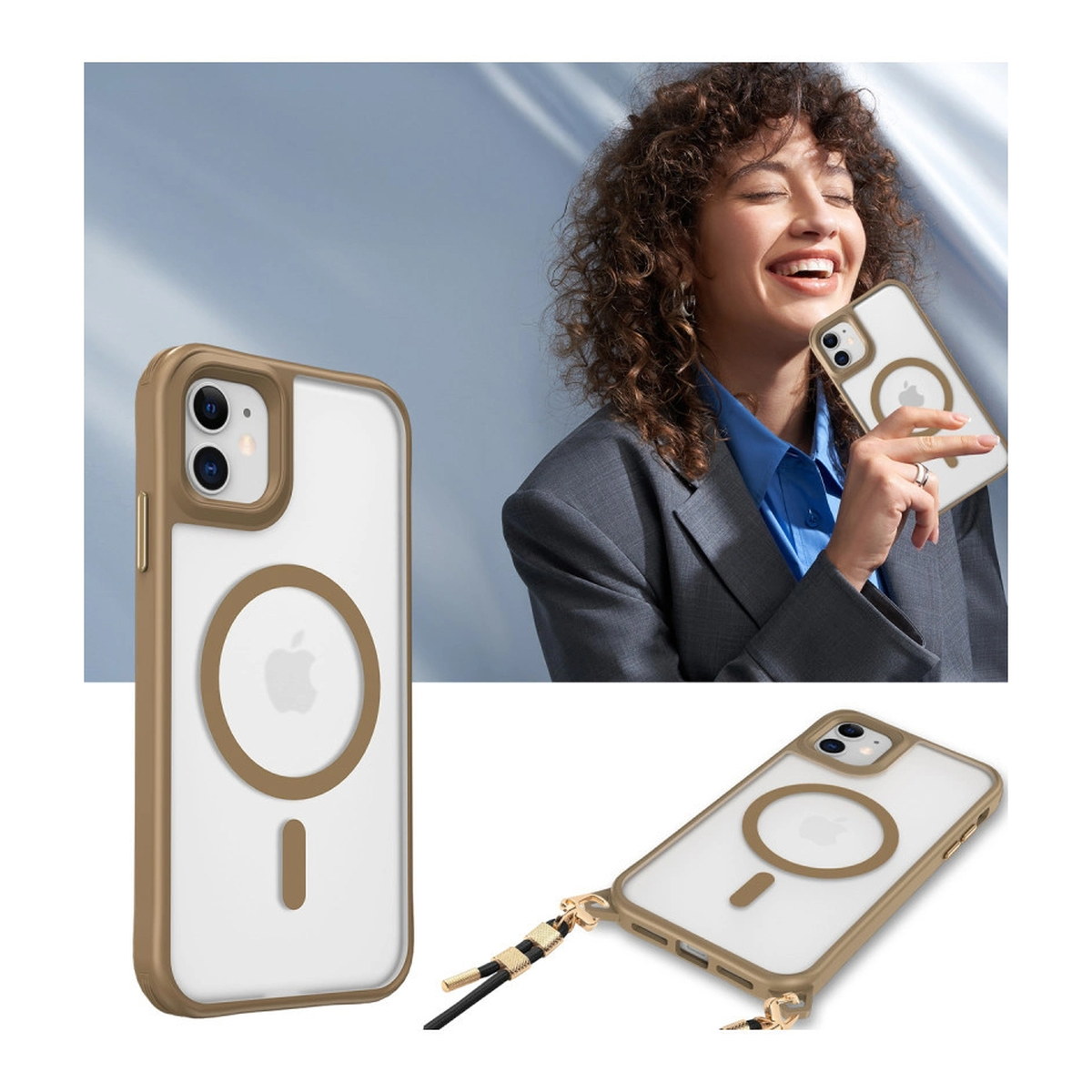 Newface Apple iPhone 12 Kılıf Enka Magsafe Silikon Kılıf - Siyah