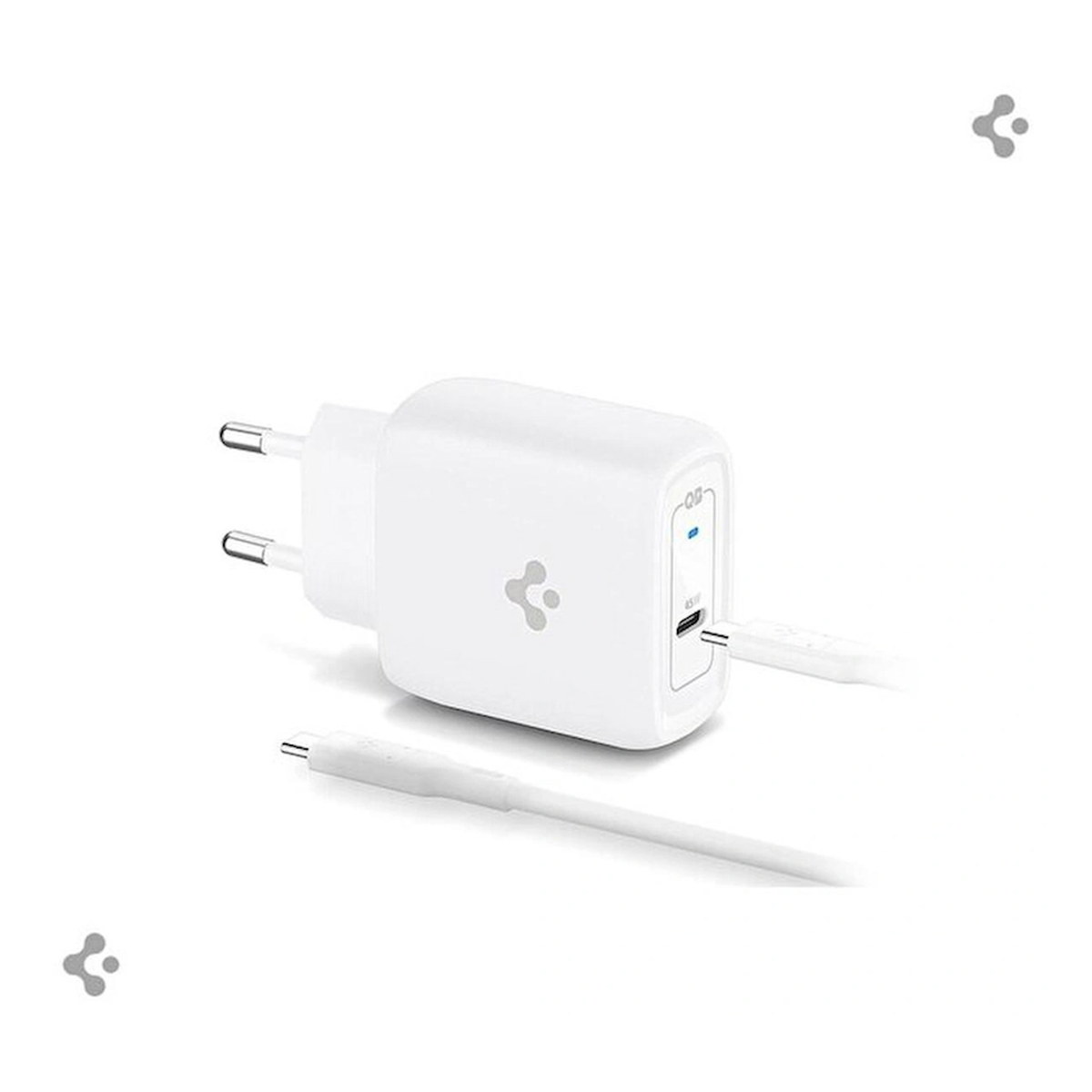Spigen 45W USB-C Hızlı Şarj Aleti + Örgü Şarj Kablo