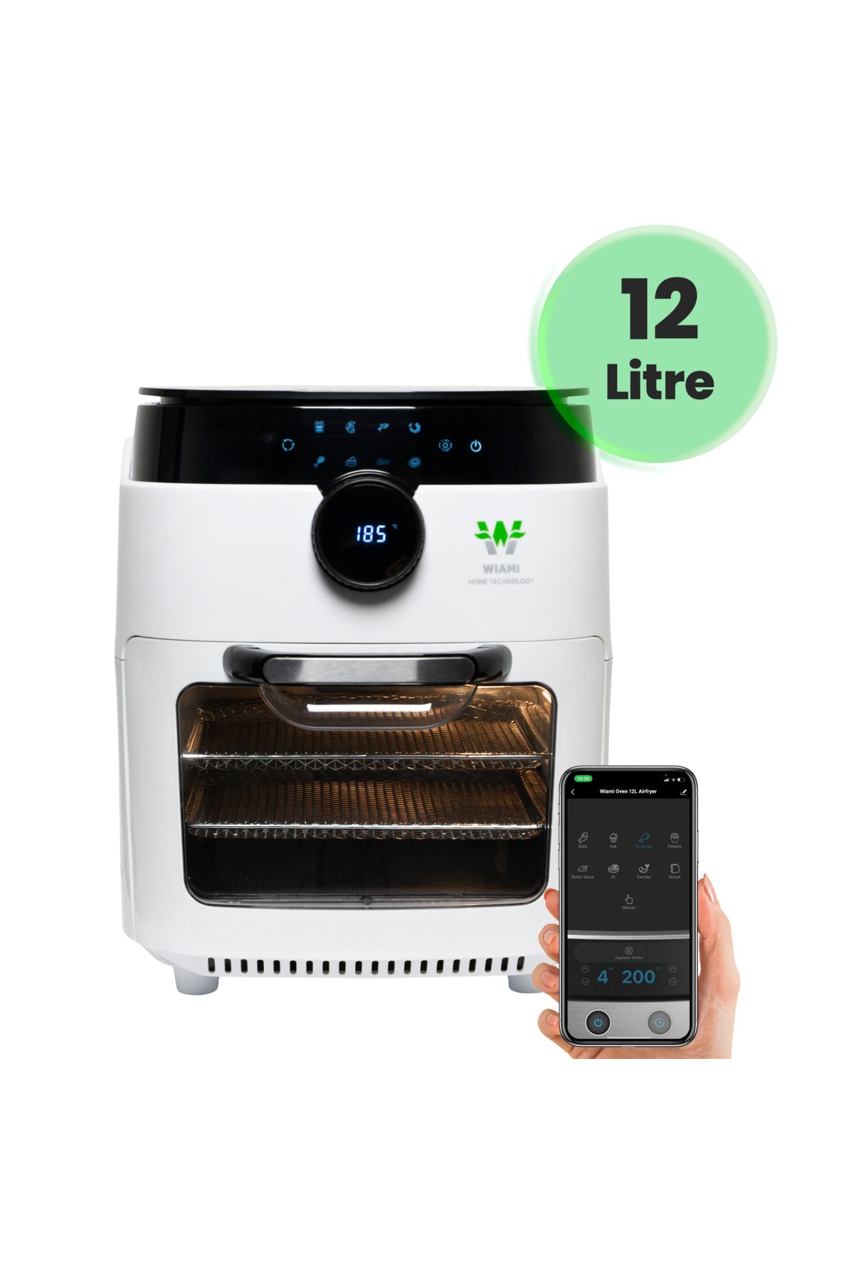 Wiami 12L Air Fritöz - BEYAZ görsel 7