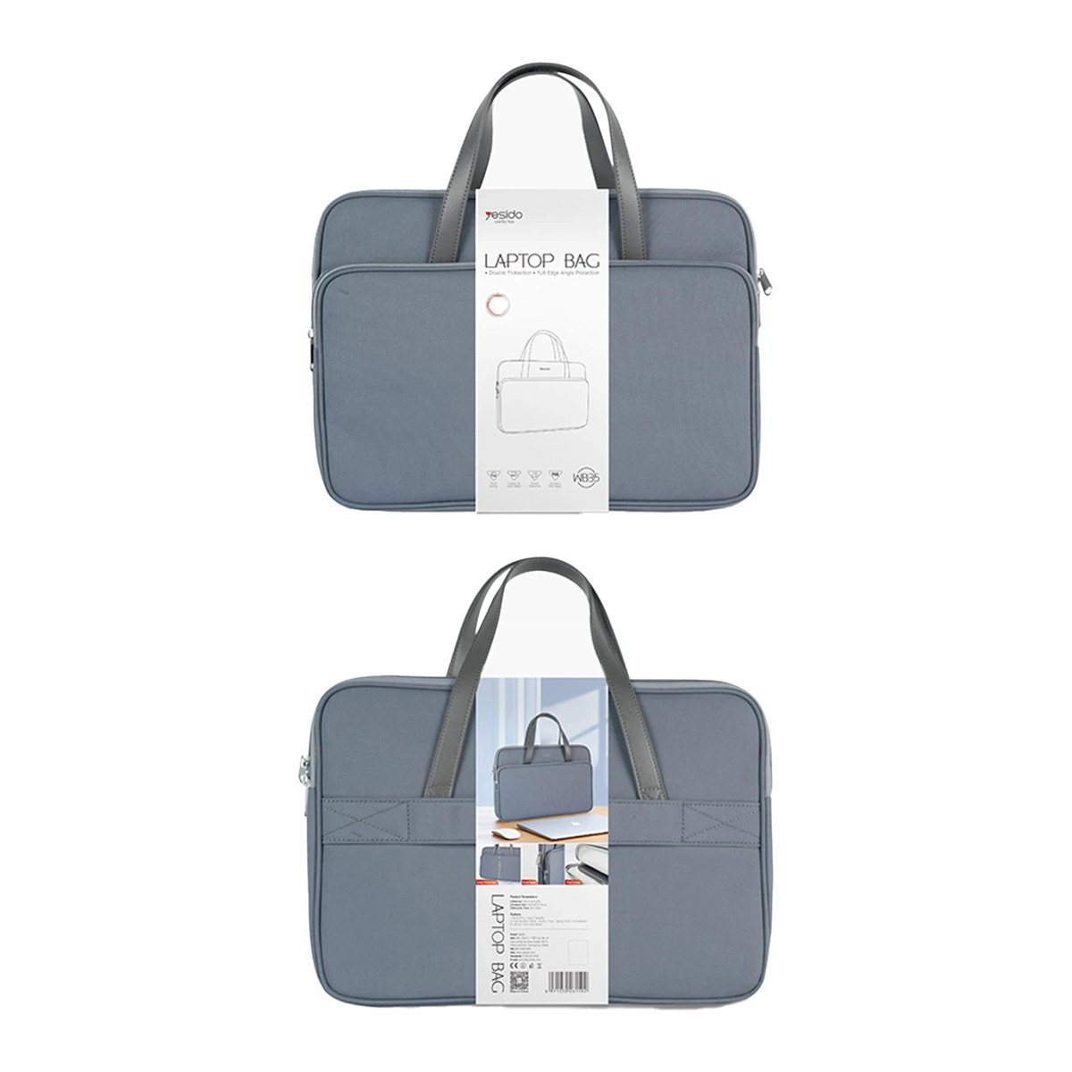Yesido WB35 Fjallraven 600D Kumaşlı 14 inç Laptop Çantası - Gri